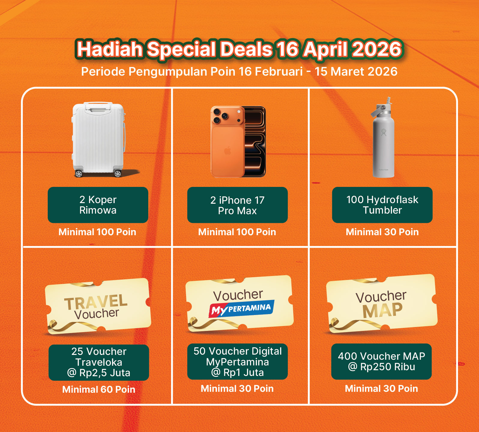 special deals next month